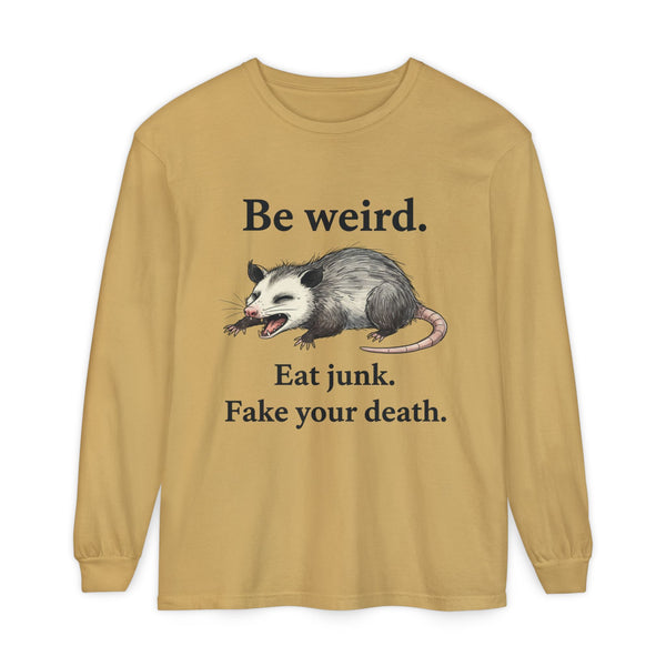 Miso-Funny Possum Playing Dead Long Sleeve T-Shirt