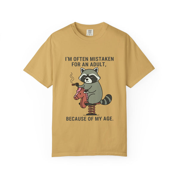 Miso-Funny Raccoon and Horse meme T-shirt