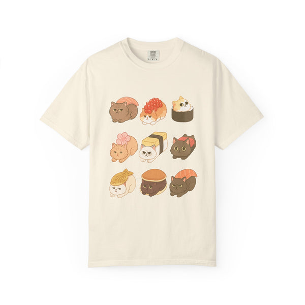Miso-Funny Cute Cat Sushi T-shirt