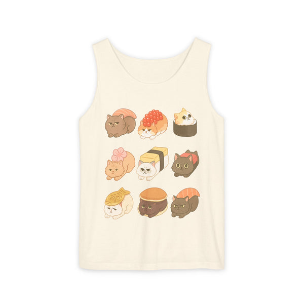 Miso-Funny Sushi Dream Cat Tank Top