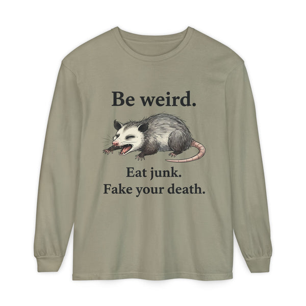Miso-Funny Be Weird, Eat Junk Long Sleeve T-Shirt
