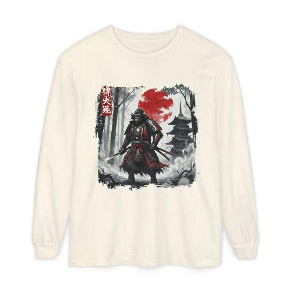 Miso-Funny Japanese Samurai Bigfoot Long Sleeve T-Shirt