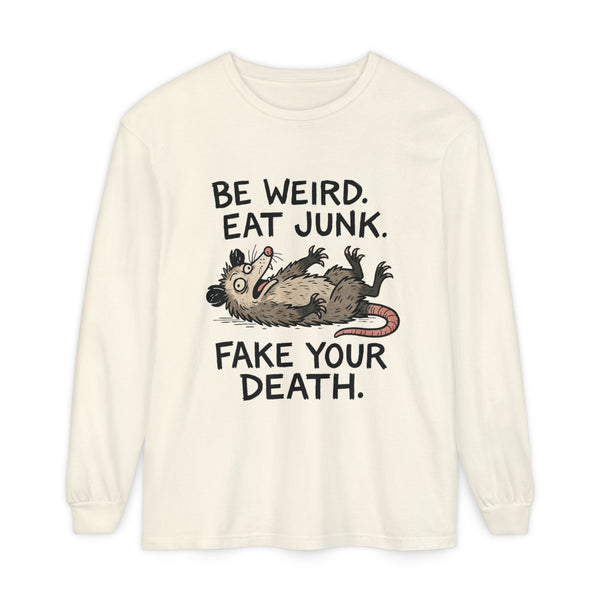 Miso-Funny Be Weird, Eat Junk Long Sleeve T-Shirt